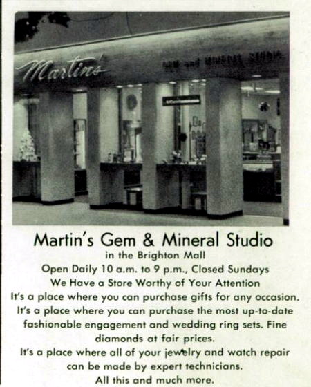 Brighton Mall - Martins Gem And Mineral 1974